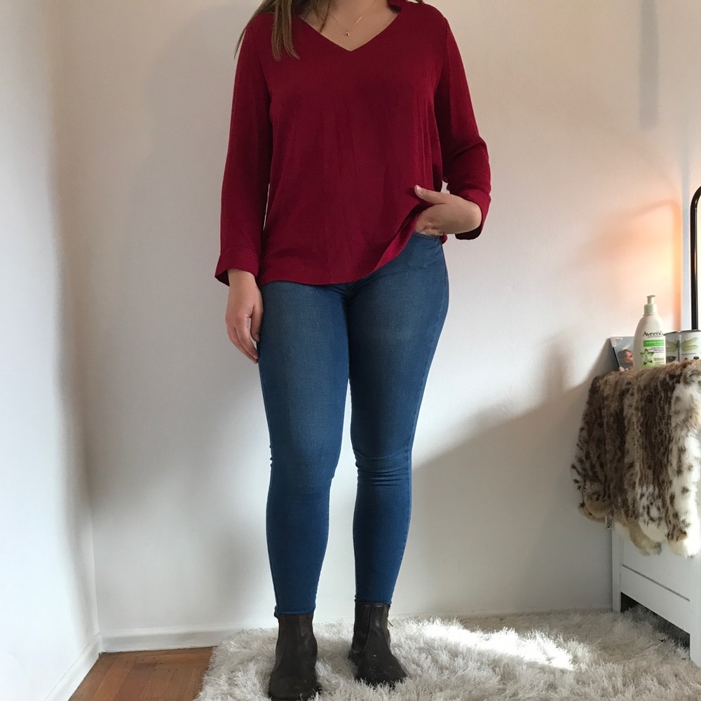 Red blouse